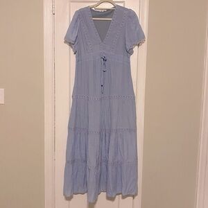 Maxi Dress with Cap Sleeves